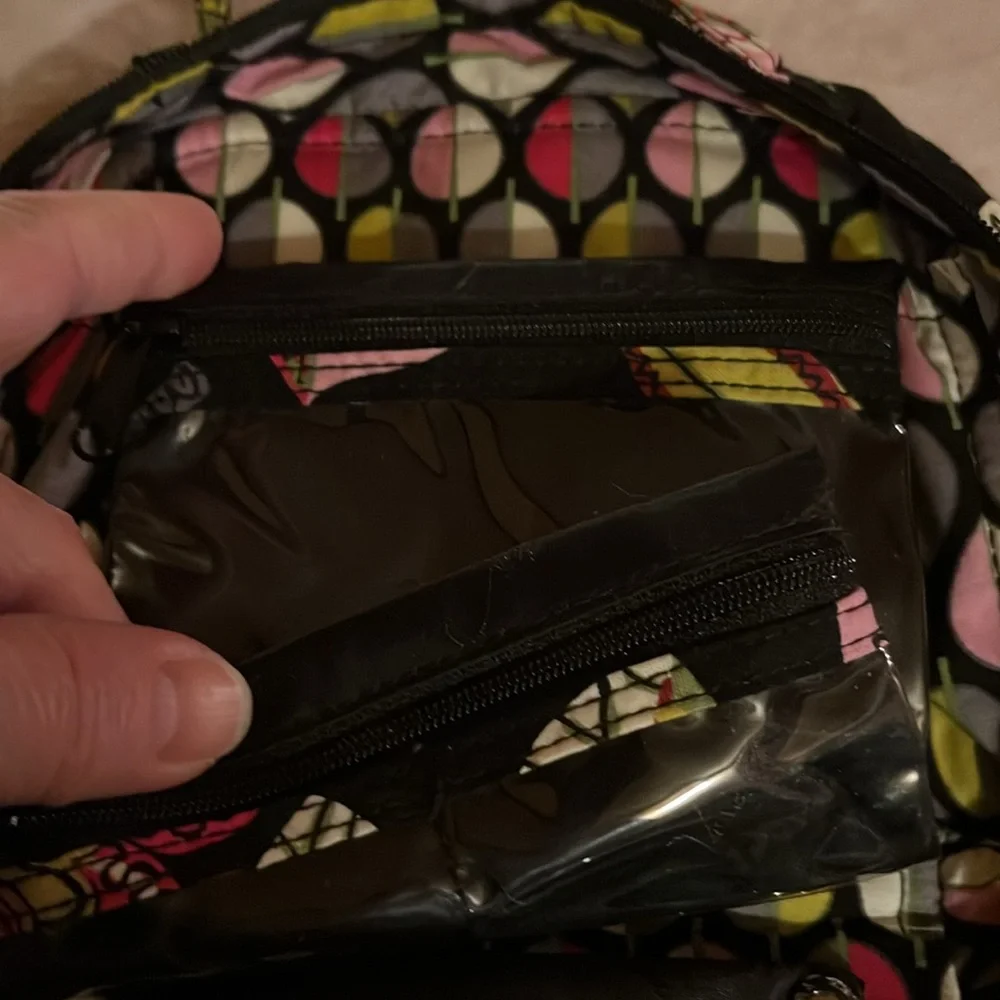 Vera Bradley Moon BloomsTravel Organizer Retail
store NWT Black Pink Flowers - Picture 7 of 7